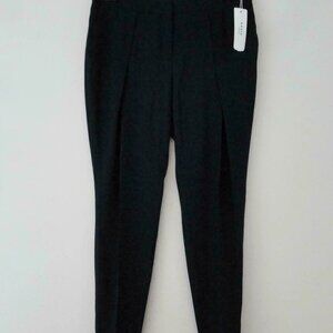 NWT AKRIS Navy Blue Layered Pleated Tapered Leg Mina Trouser Pants 8